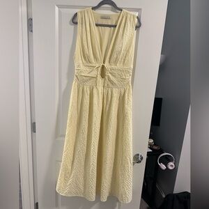 Abercrombie & Fitch Yellow Midi Dress